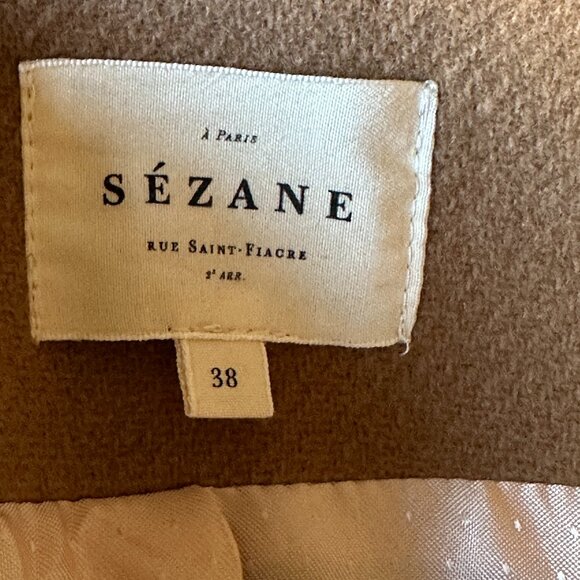 Sézane Johnson coat in camel ~ size 38, pre-owned! - Picture 4 of 6